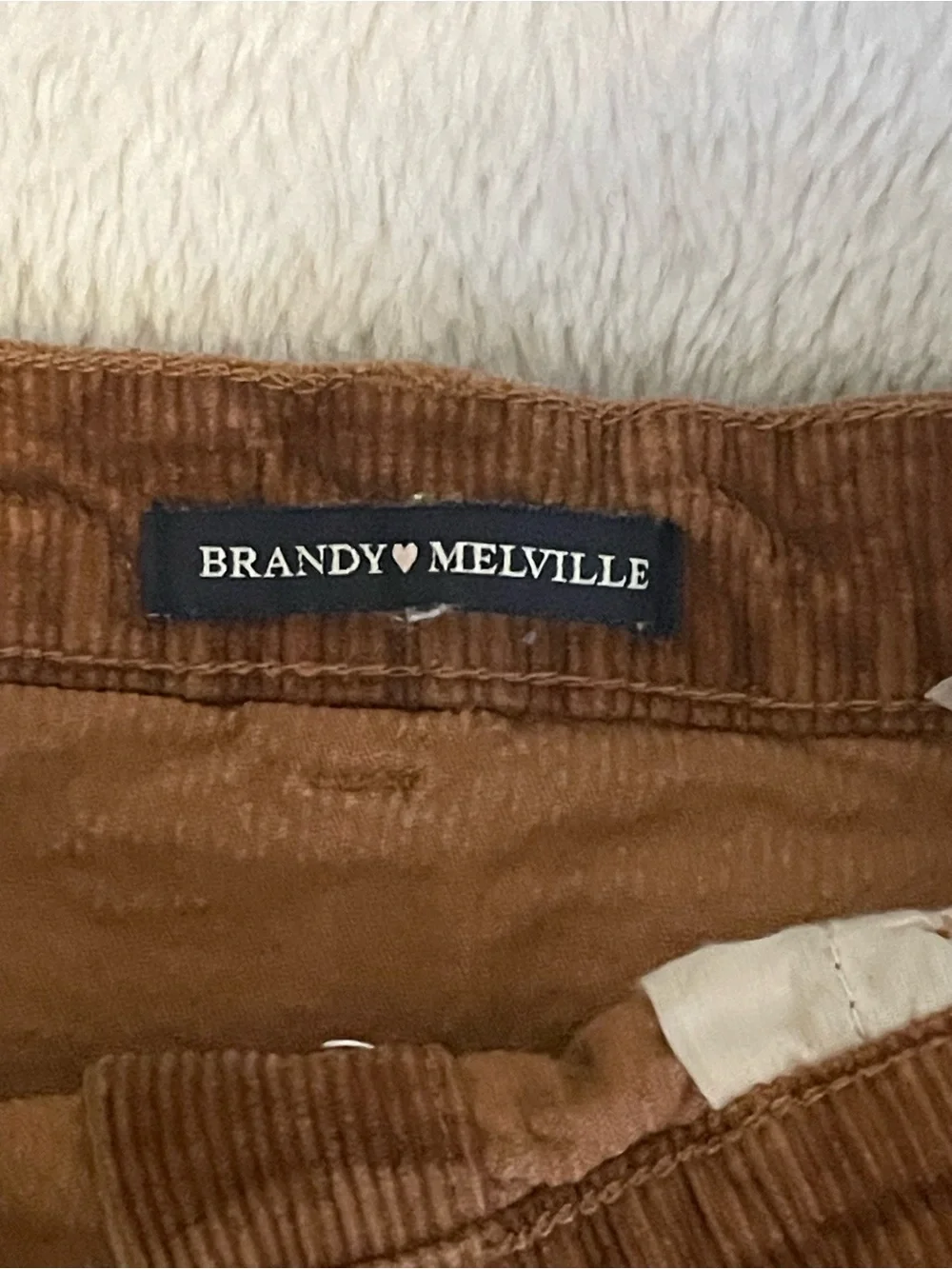Brandy Melville Corduroy Brown Skirt - Picture 2 of 3